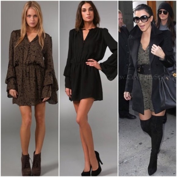 Parker Double Flared Sleeve Dress Size Small from Revolve - Picture 3 of 6